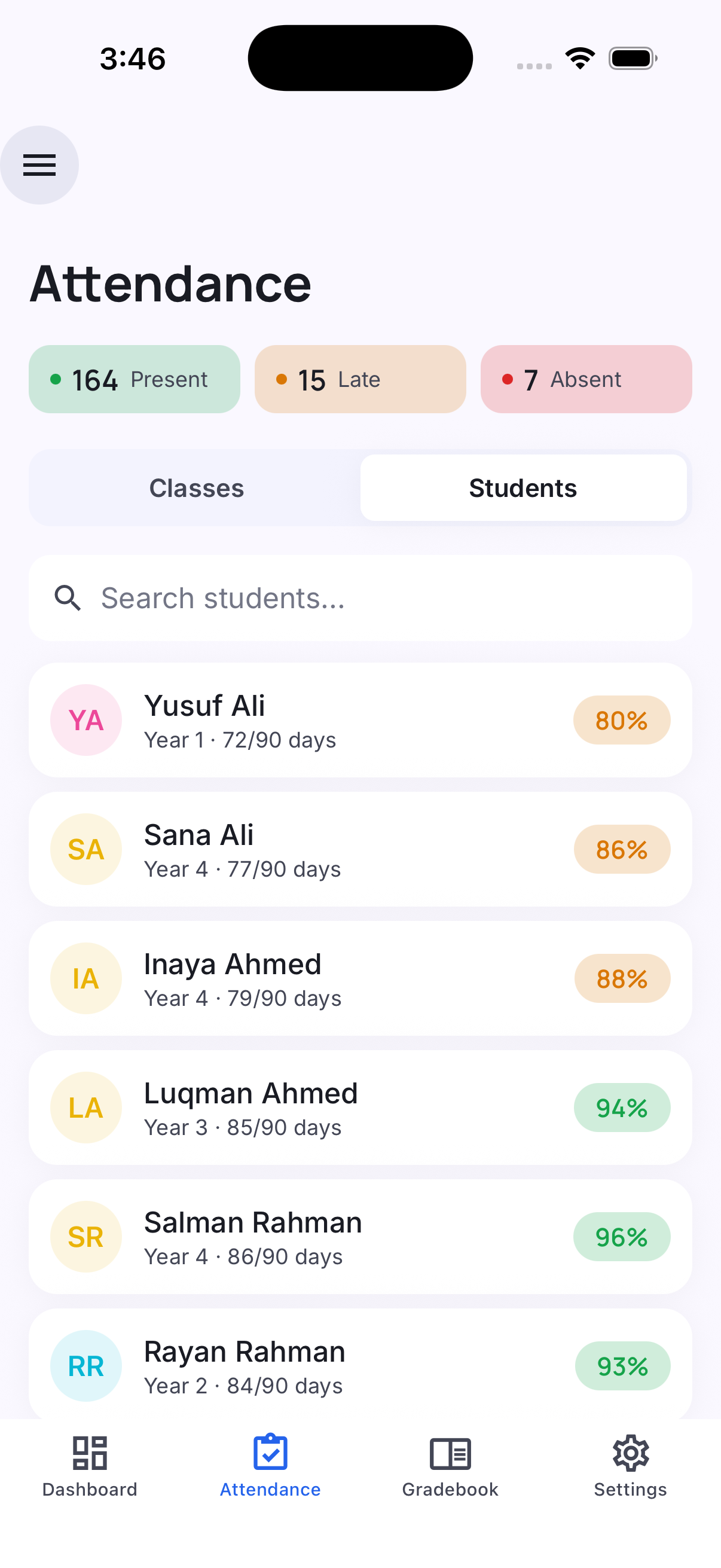 MarkTrack Attendance