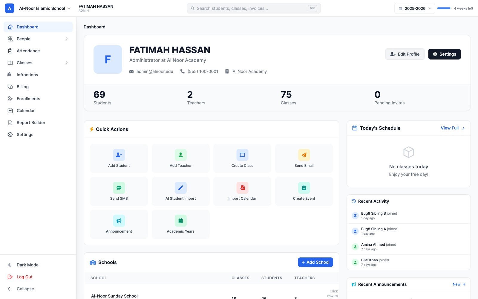 MarkTrack Dashboard