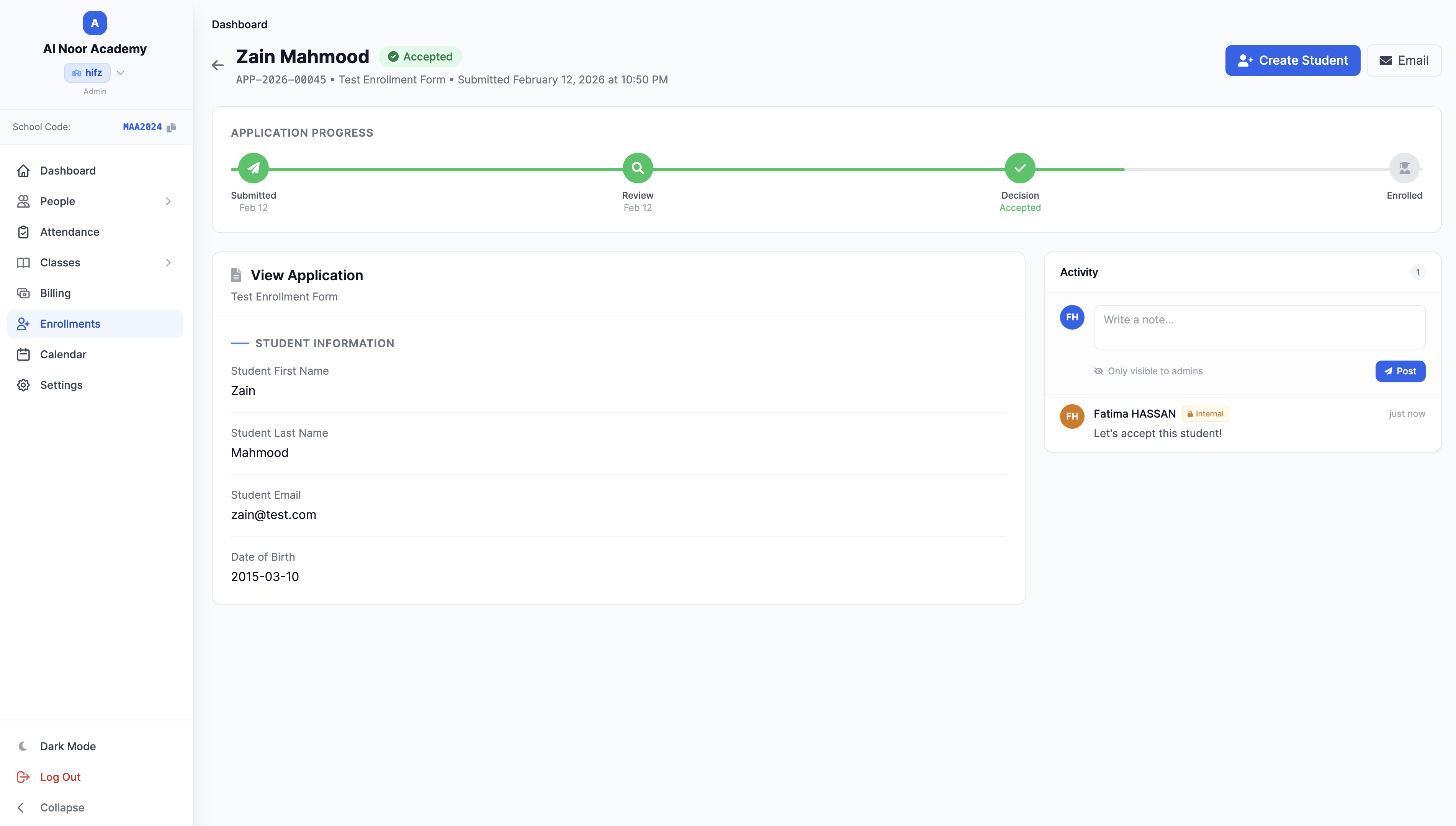 MarkTrack Enrollment Forms